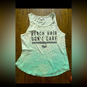 Beach hair don’t care tank FROM PINK Victoria’s secret size large